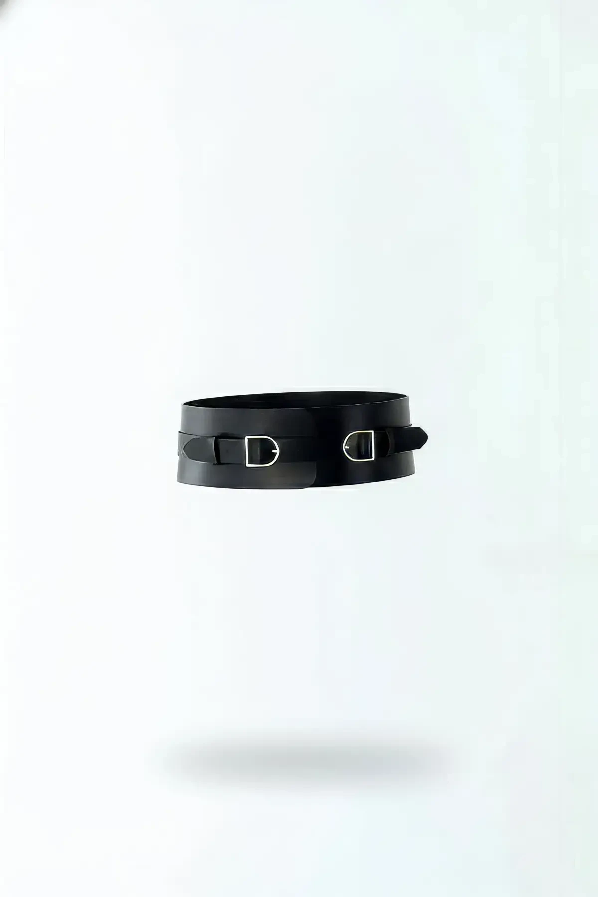 Siyah Kadın Kemer Kalın Deri Bel Aksesuarı - APFT875