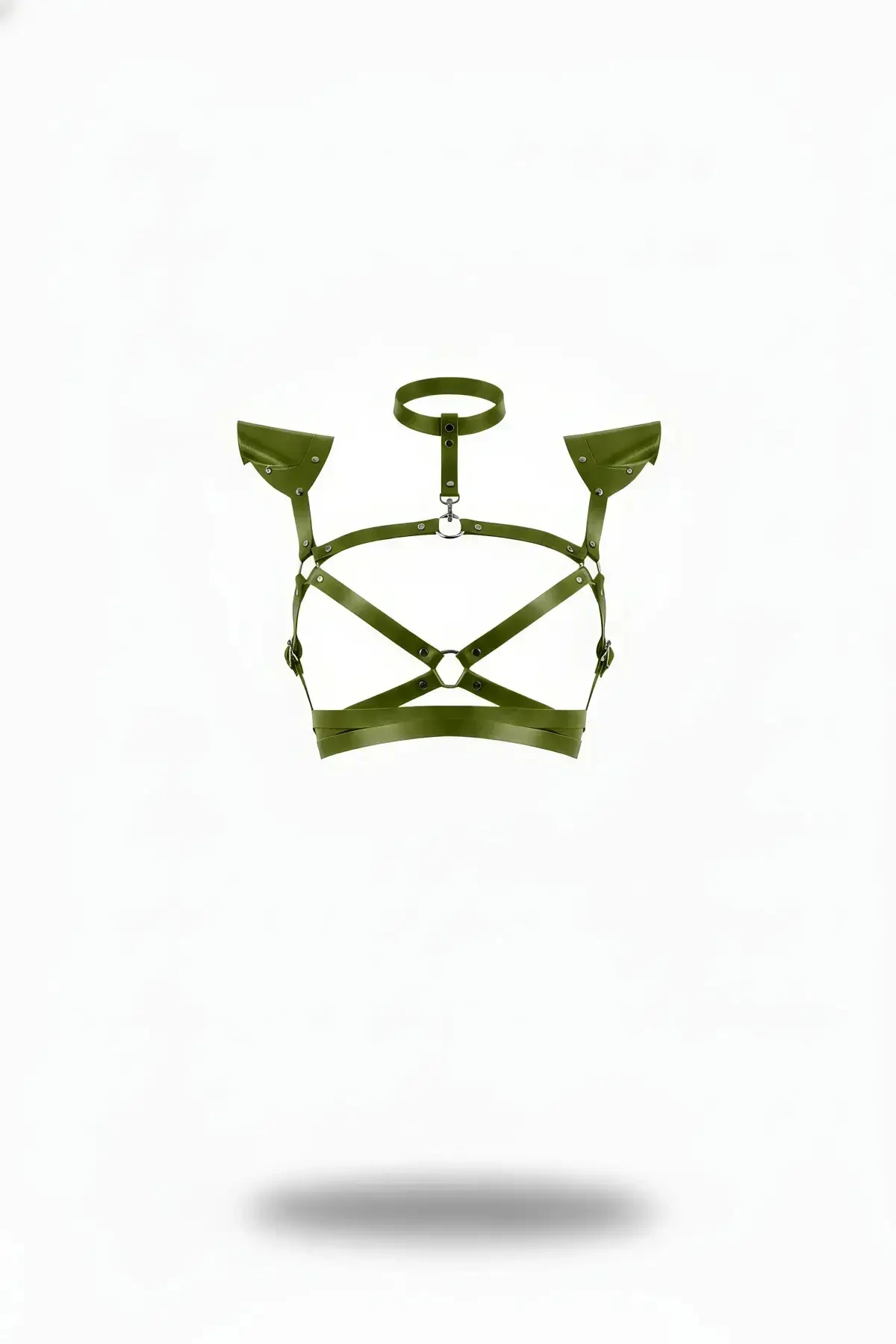 Haki Kadın Kemer Omuz Detaylı Çapraz Vücut Aksesuarı - APFT996