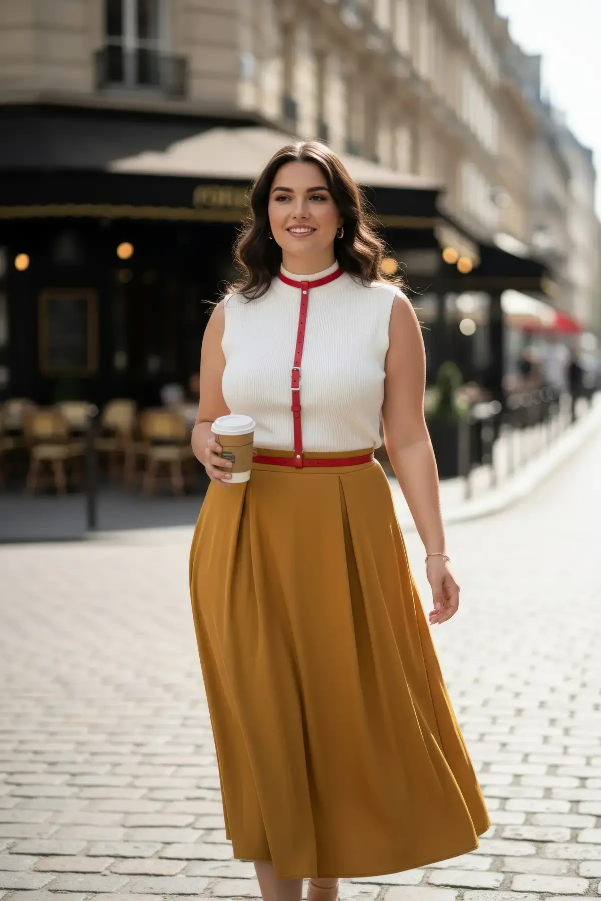 Büyük Beden Kırmızı Kadın Kemer, İddialı Deri Harness Vücut Aksesuarı - APFT188