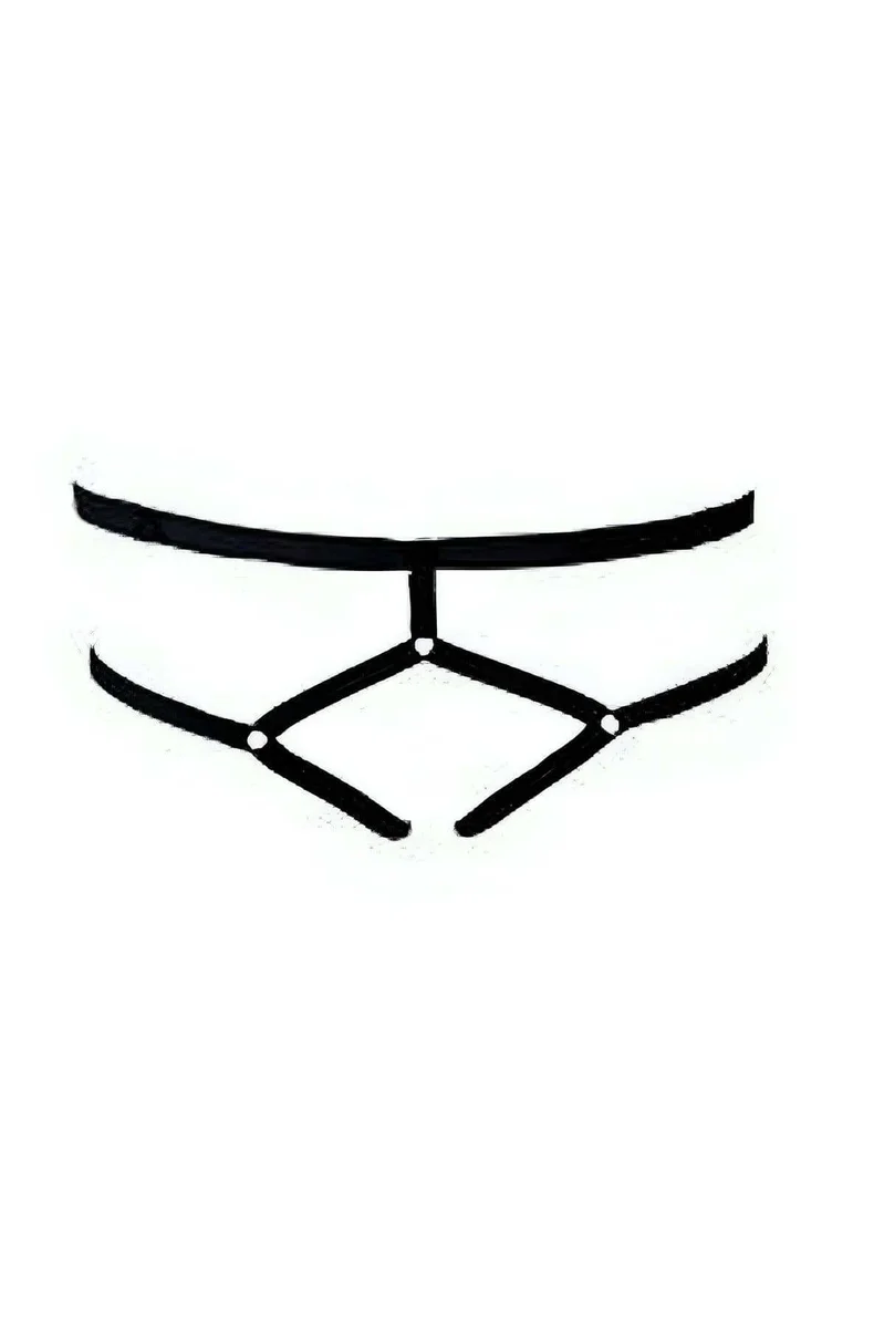 Body Cage Thong Harness Side View Geometric