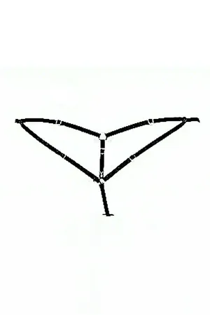 Black Strappy Thong Harness Women Adjustable Rings Under Jeans