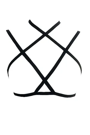 Black Strappy Cage Halter Body Harness for Women Adjustable Fit