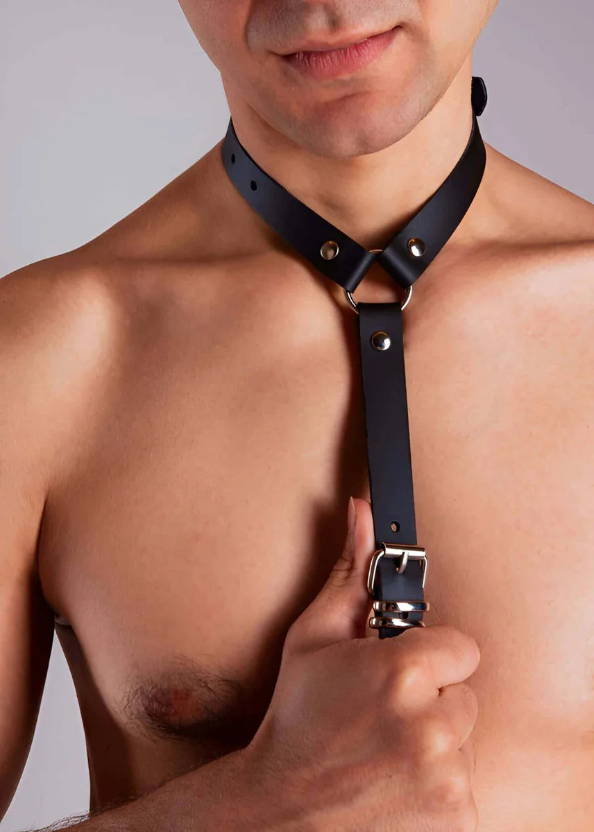 Fashion Body Harness Male Model Side View Adjustable Waist