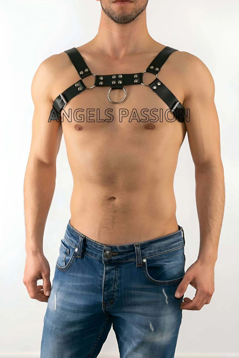 Black Harness Top View adjustable shoulder