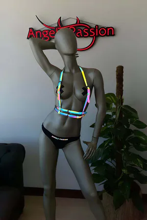 Reflective Body Harness Vest Multi-Color Adjustable Straps Women