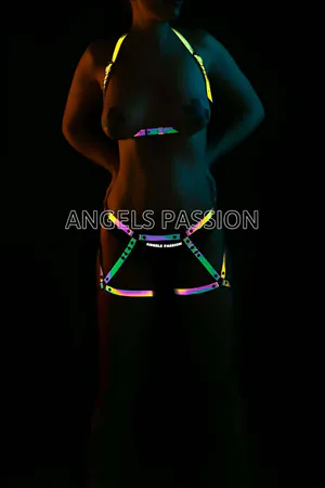 Erotik Giyim Reflektörlü Harness Takım