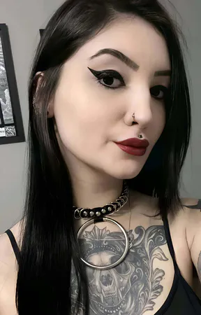 Siyah Suni Deri Geniş Choker Kolye Büyük Metal Halka Detaylı