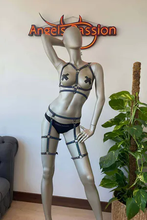 Iridescent reflective full body harness with adjustable straps