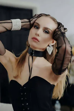 Black Faux Leather Lace-Up Choker Necklace
