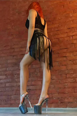 Black Faux Leather Fringe Hip Belt Skirt Studded Detail Women