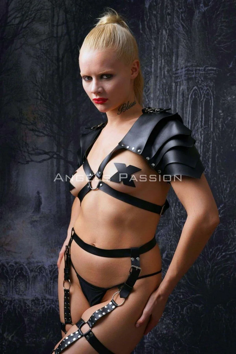 Gladiator Style Body Harness Back View
