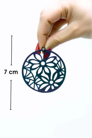 Glow-in-the-Dark Floral Statement Earrings Multi-Color Laser Cut Acrylic