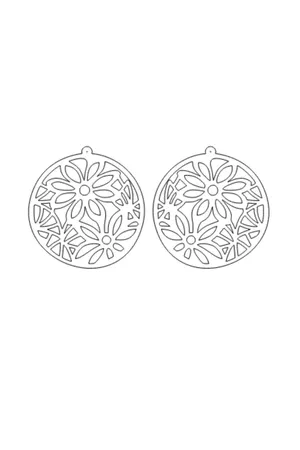 Glow-in-the-Dark Floral Statement Earrings Multi-Color Laser Cut Acrylic