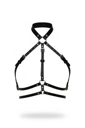 Siyah suni deri kadın vücut harness aksesuarı ayarlanabilir tokalar