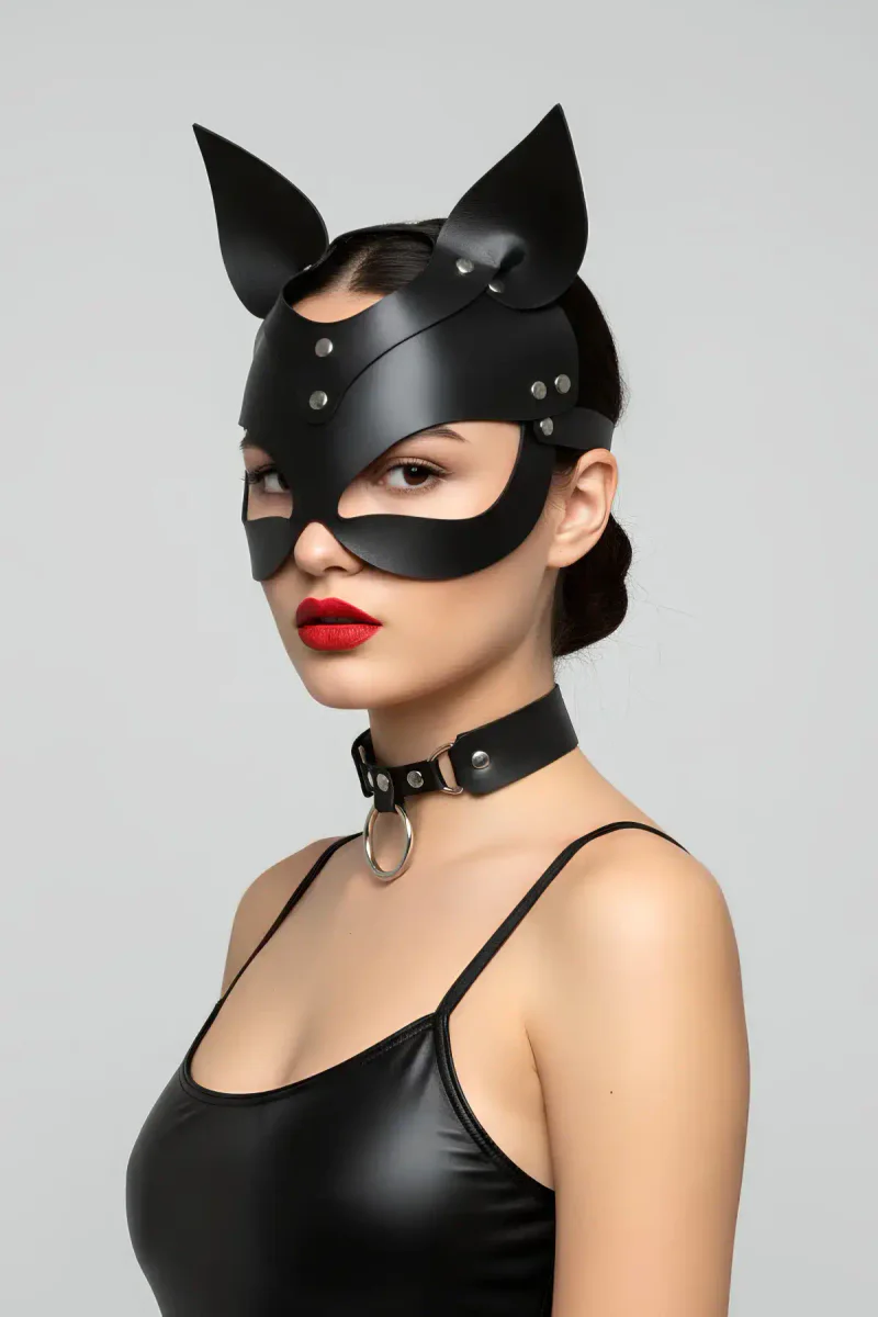 Black festival cat mask and O-ring