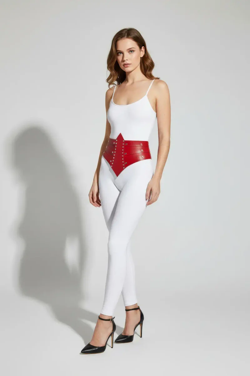 Vegan Leather Studded Corset