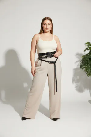 Black Faux Leather Multi-Strap Waist Harness Belt Women